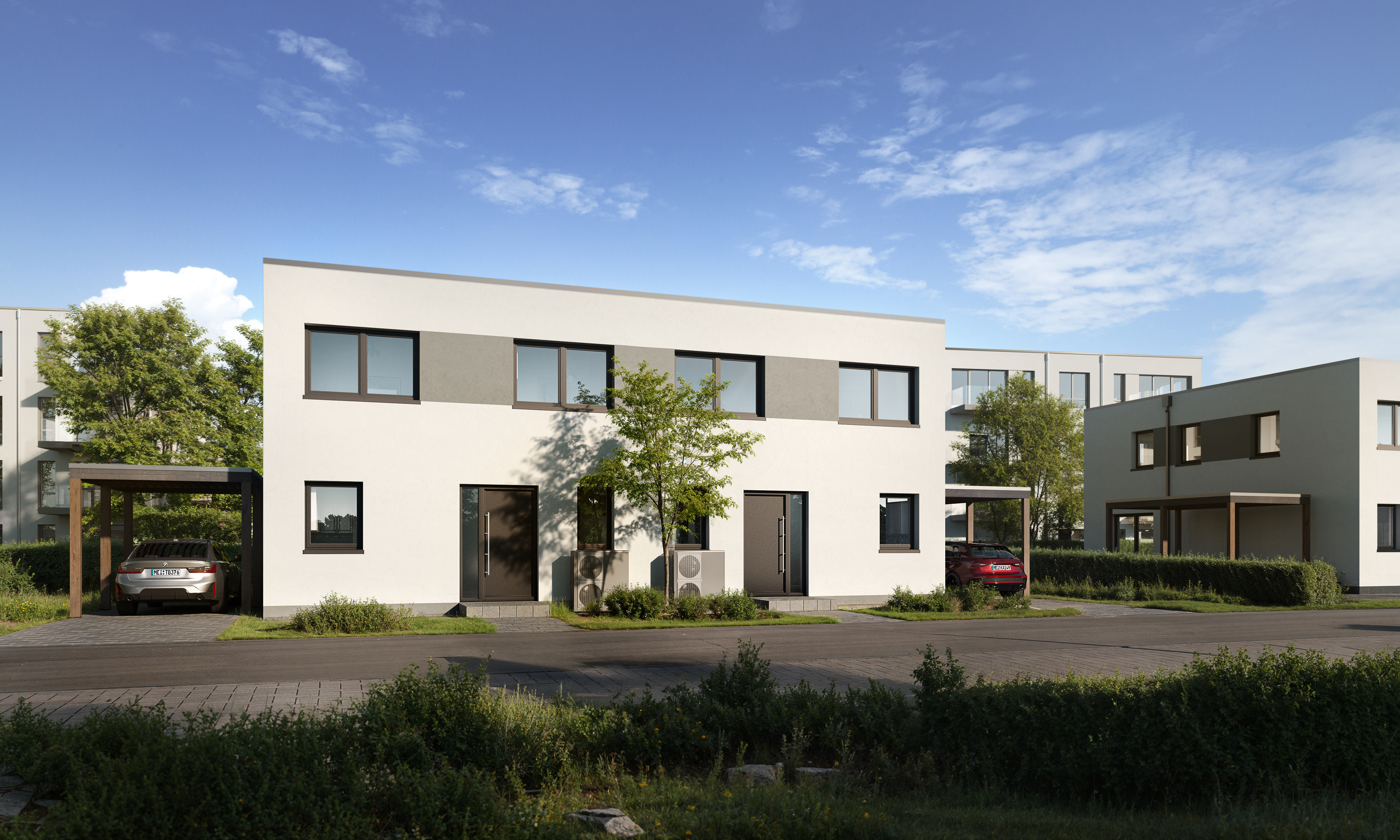 Doppelhäuser Kreuzweg Coswig – 4 Doppelhaushälften, Vermietung ab August 2026
